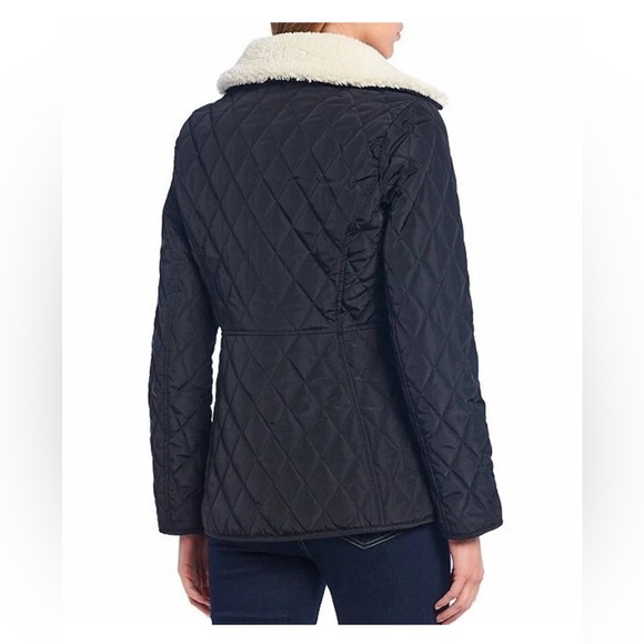 MICHAEL KORS Women's Sherpa Collar Diamond Quilted Jacket Black Size Small - Picture 3 of 9